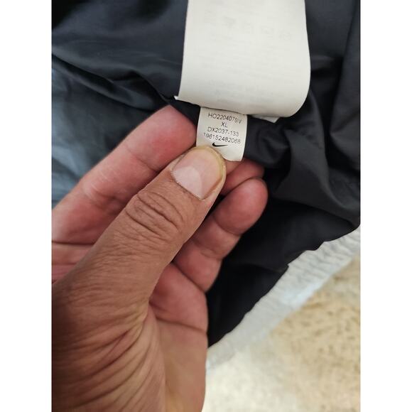 Men's NIKE SPORTSWEAR Therma-fit SYNTHETIC JACKET Size XL BLACK & white Parka - Picture 5 of 9